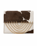 Nekhbet cowhide clutch